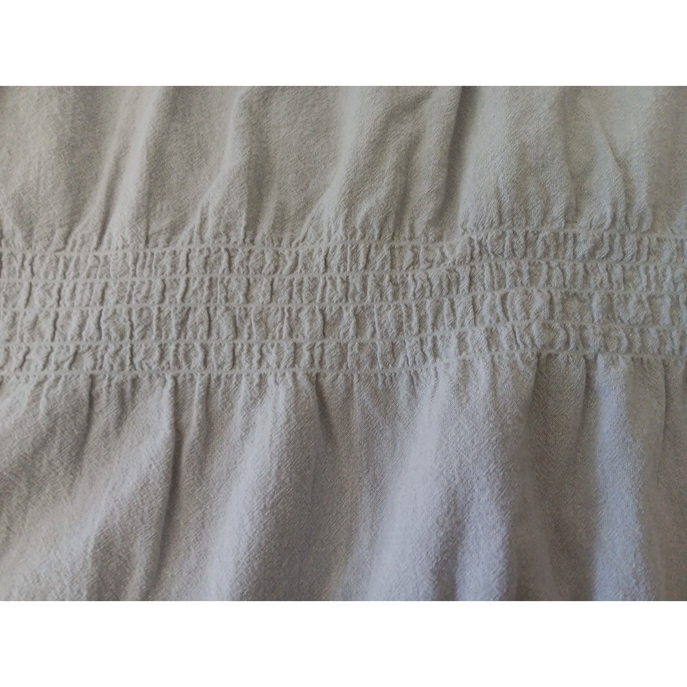 2 Threshold Pillowcases KING Gray Pleated Cotton Shams Prairie Minimalist Chic - Picture 4 of 7